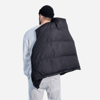 Sleeveless summer vest with foldable hood quilted vest