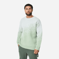 Pastel knitted sweater round neck two-tone